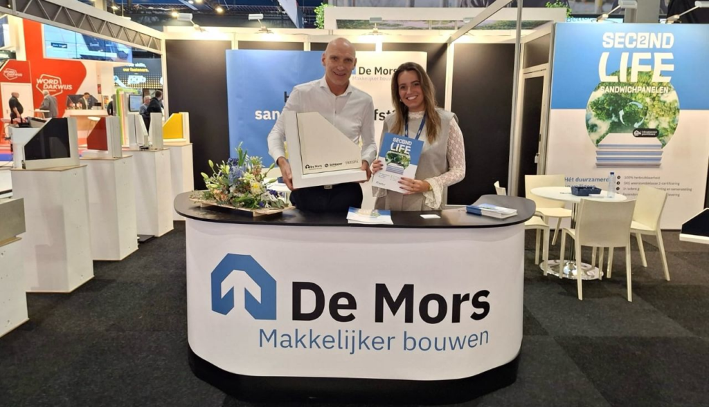 Adriaan Harmsen en Merle Schepers op de bouwbeurs
